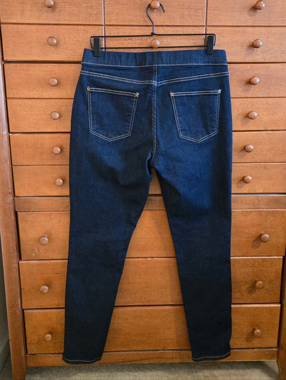 a.n.a Dark Blue Stretch Skinny Jeggings Sz 12 NWOT - Picture 2 of 3